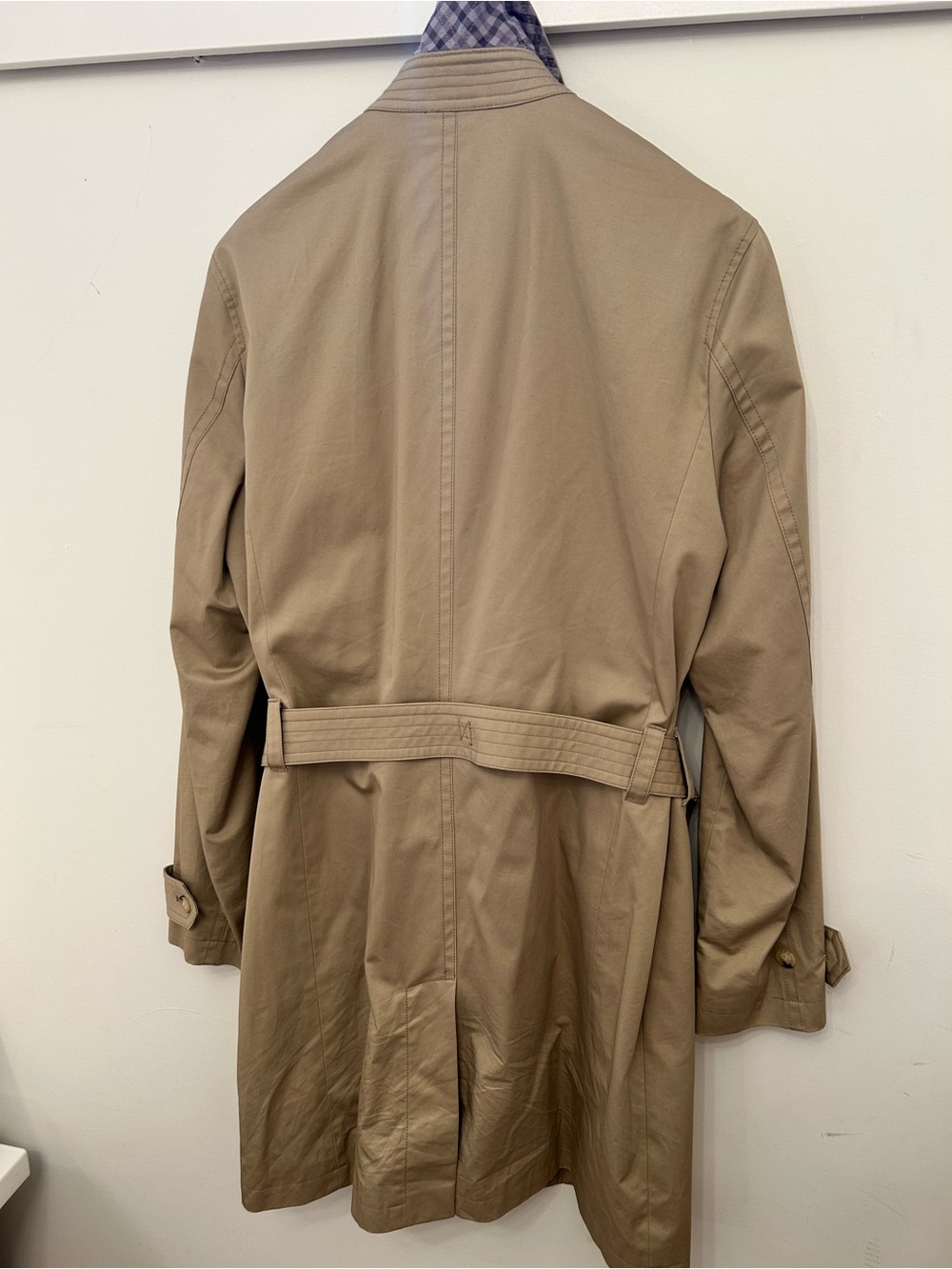Ben Sherman Tan Double-Breasted Trench Coat - Picture 9 of 12